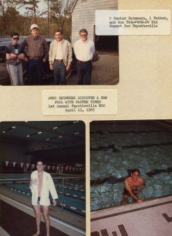 1st Annual Fayetteville MSC - 13 Apr 1985. Top Photo L-R Justin Bank, Ron Bank ,Larry Meyer, Barry Lawrence