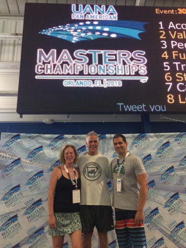 2018 Summer Pan Am Masters Nationals in Orlando, Florida. Carolyn Hyink, Marvin Schwarts, and Rinaldo SIntjago.
